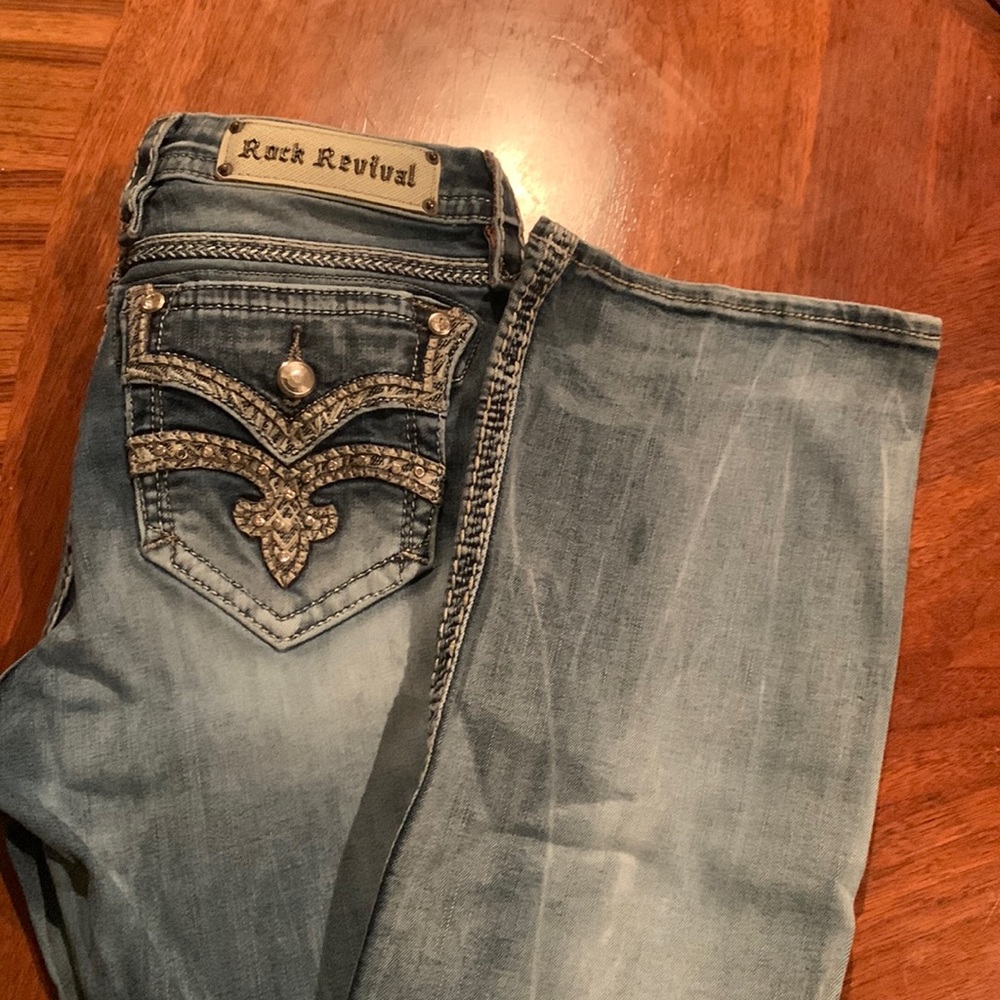 Rock Revival Mid Rise boot cut jean